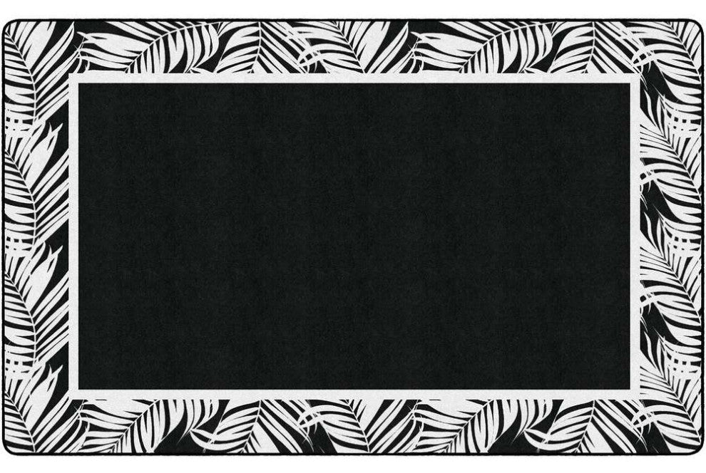 Flagship Carpets CA2008-44SG Simply Stylish Black/White Greenery Border