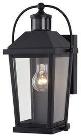 Lexington 1 Light Dualux 8-in. Outdoor Motion Sensor Wall Light Textured Black