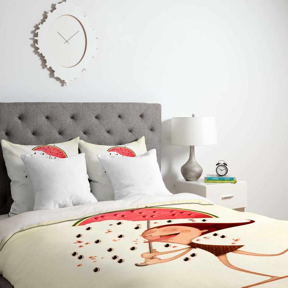 Deny Designs Jose Luis Guerrero Watermelon Duvet Cover - Lightweight