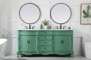 Bathroom Vanity, Vintage Mint, 72", Double Sink