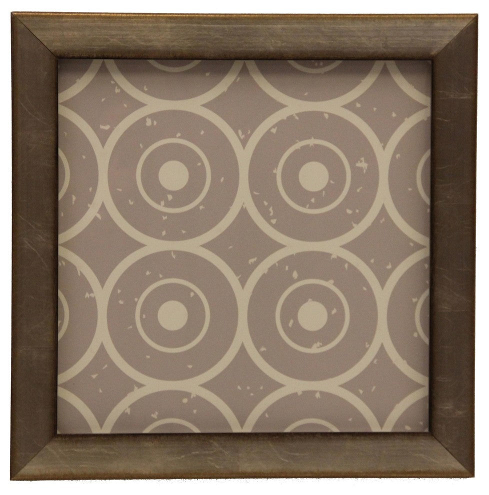 Silver Geometric # 5, Wide Transitional Metallic Frame