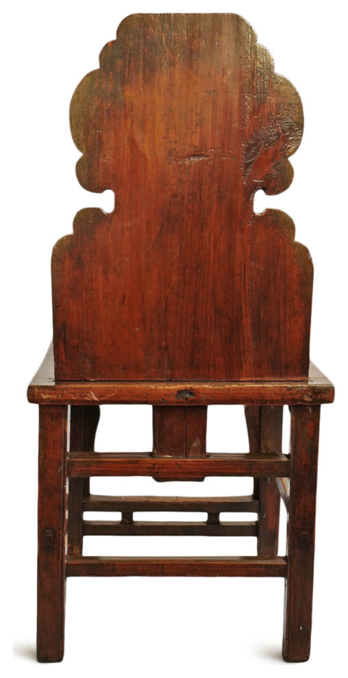 Consigned Antique Chinese Wood Lotus Chair