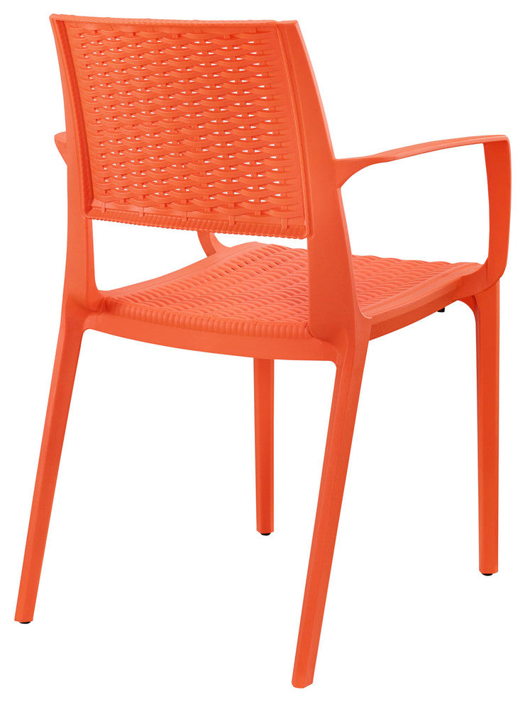 Modern Contemporary Kitchen Dining Chair Orange