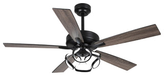 52 in. Black LED Ceiling Fan with Remote Control