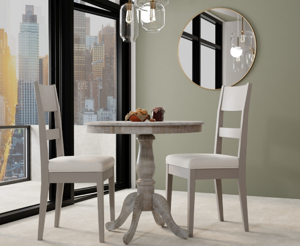 Fairview 36" Round Pedestal Bar Table, Natural Driftwood