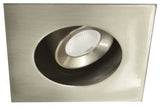 LED 2" Adjustable Square With Housing, Brushed Nickel