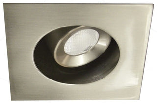 LED 2" Adjustable Square With Housing, Brushed Nickel