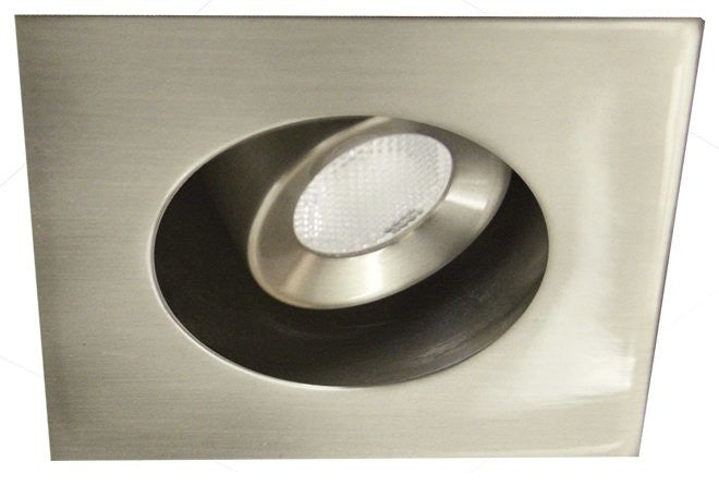 LED 2" Adjustable Square With Housing, Brushed Nickel