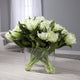 Oval White Double Tulip Bouquet Centerpiece Vase Spring Blossom