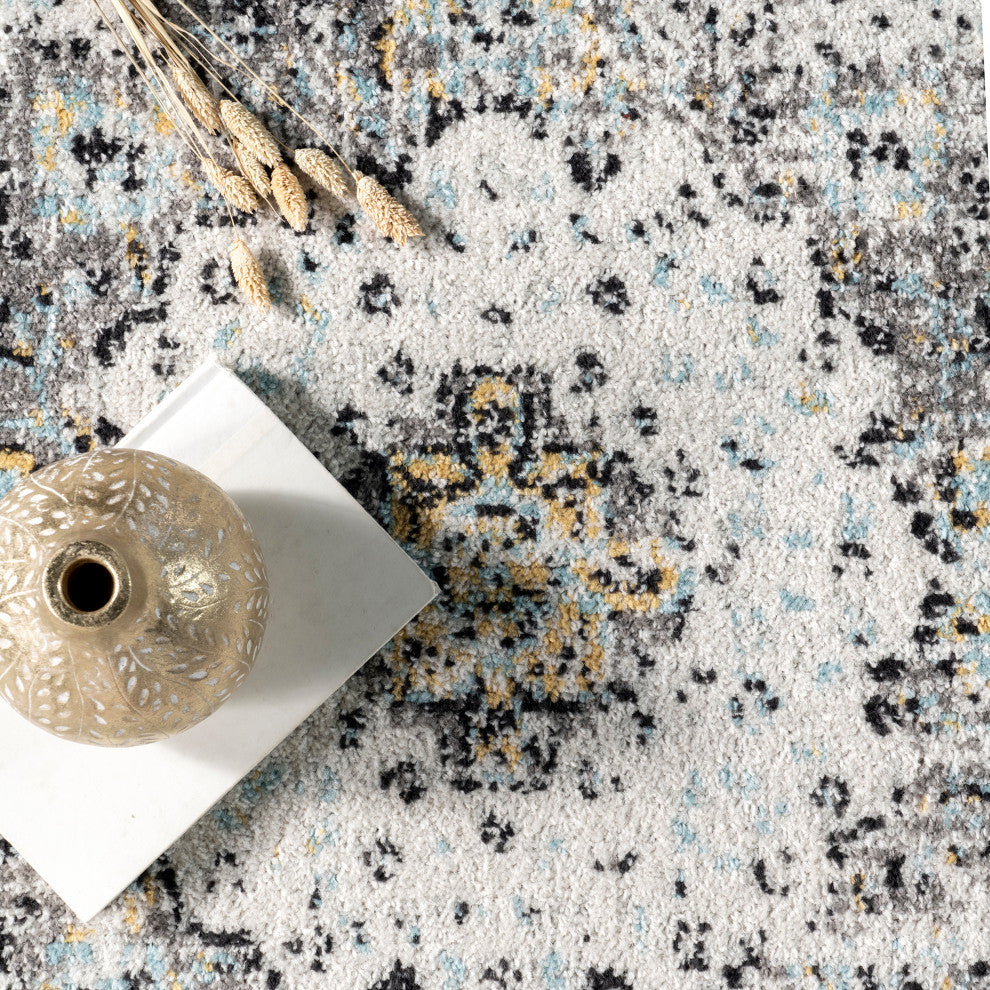Nuloom Traditional Medallion Verona Rug, Grey 3'x5'