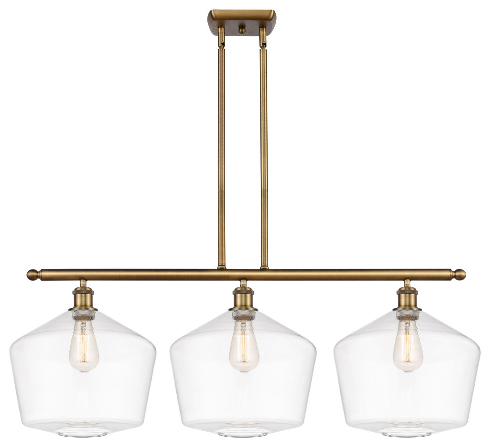 Innovations 516-3I-BB-G652-12-LED 3-Light Island Light, Brushed Brass