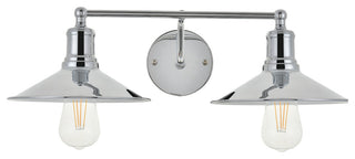 Chrome Finish 2-Light Wall Sconce