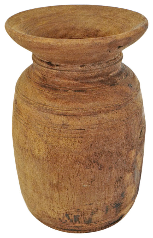 Consigned Old India Wood Pot 3