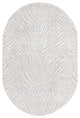 Unique Loom Meghan Finsbury Rug, Gray and Ivory, 5'3"x8' Oval