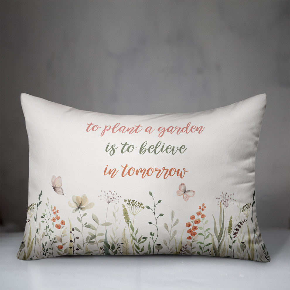 To Plant Garden Watercolor 4 14x20 Spun Poly Pillow
