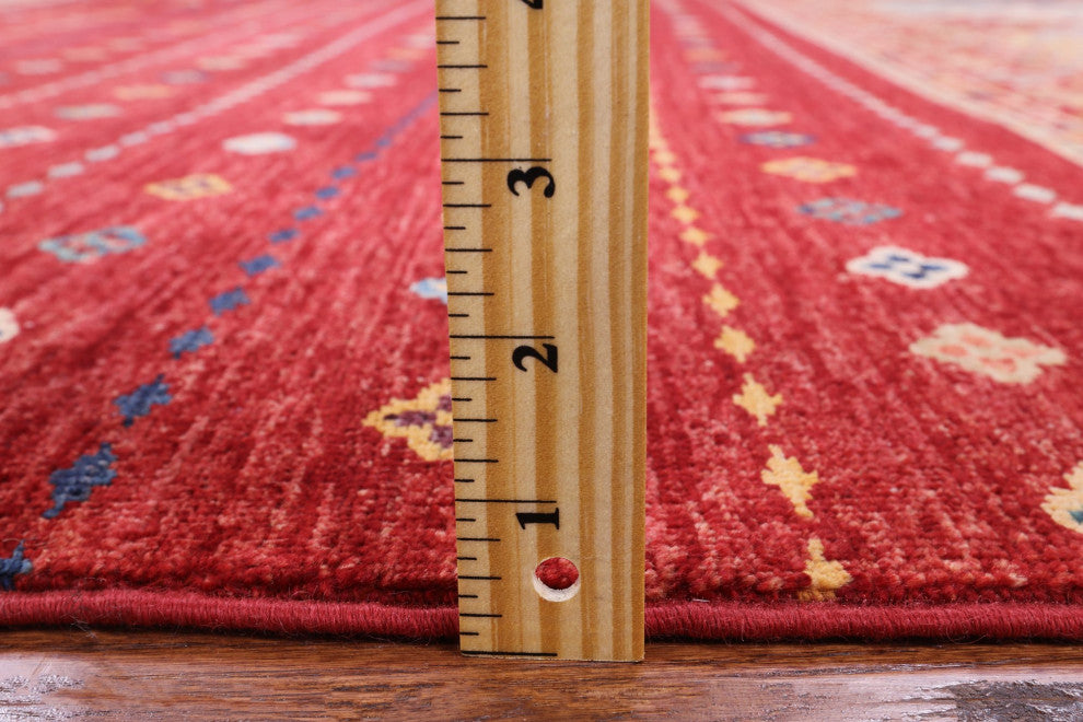 8' 6" X 9' 8" Khorjin Super Kazak Hand-Knotted Wool Rug Q5238