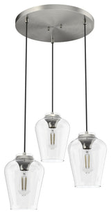 Vidria Brushed Nickel 3 Light Cluster Ceiling Light Fixture