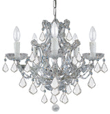 Crystorama 4405CHCLI Six Light Mini Chandelier Maria Theresa
