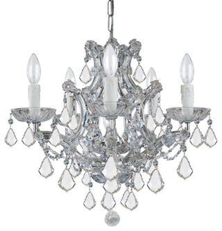 Crystorama 4405CHCLI Six Light Mini Chandelier Maria Theresa
