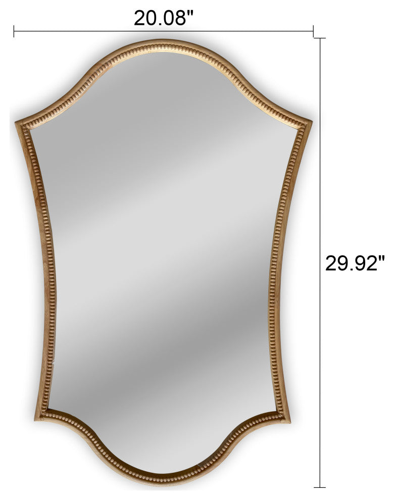 Chloe's Reflection Contemporary Maple Wood Dual-Arched Framed Wall Mirror