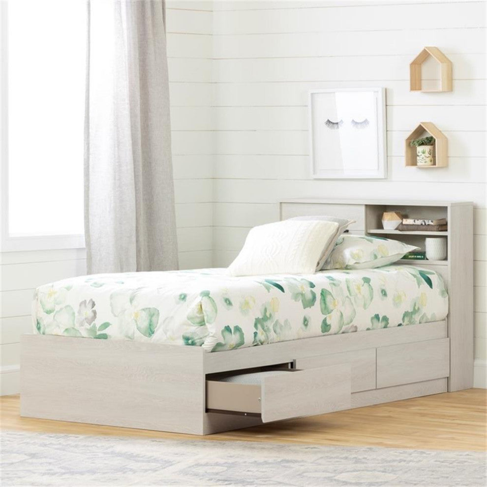 Storage Bed and Bookcase Headboard Set Fynn - Thumbnail 2
