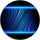 Disco Blue Waves, Contemporary Art Large Disc Metal Wall Art, 11"