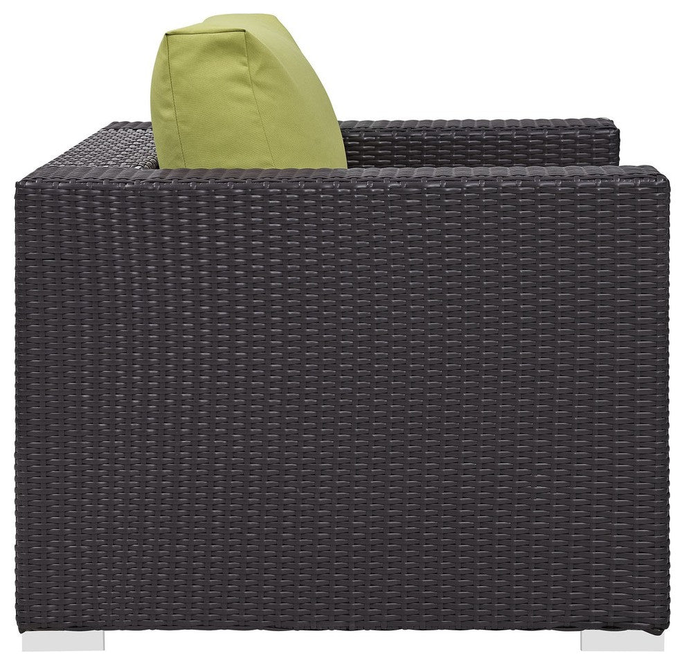 Espresso Peridot Convene Outdoor Patio Armchair