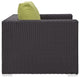 Espresso Peridot Convene Outdoor Patio Armchair