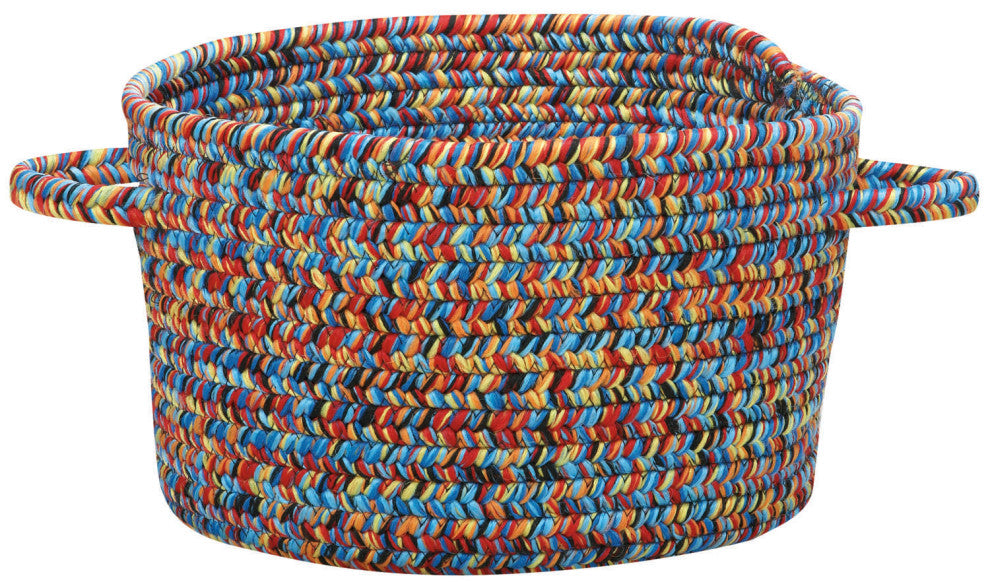 Sea Pottery Braided Basket, Bright Multi, 16"x16"x9"