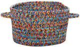 Sea Pottery Braided Basket, Bright Multi, 16"x16"x9"