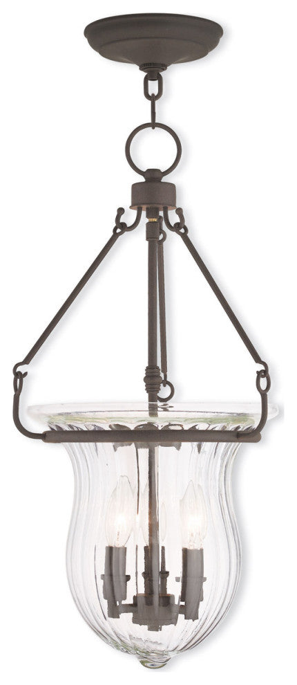 Livex 50944-07 3-Light Bronze Pendant, Bronze