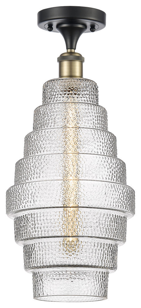 Innovations 516-1C-BAB-G672-8 1 Light Semi-Flush Mount, Black Antique Brass