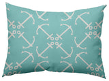 14" x 20" Anchors Up Decorative Indoor Pillow, Wave Top Blue