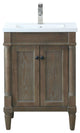 24" Weathered Gray Sink Vanity, No Faucet