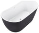 59" glossy Acrylic Flatbottom Oval Freestanding Non-Whirlpool Soaking Bath
