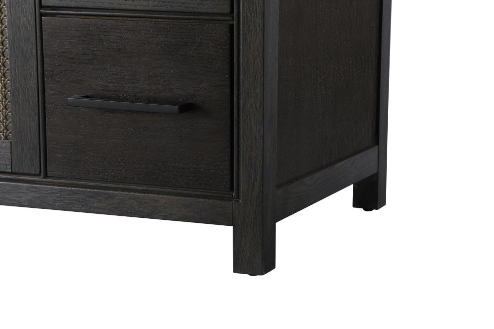 Home Living 60" Single Bathroom Vanity, Chocolate Oak