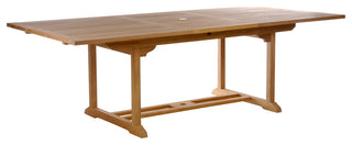 Teak Wood Kasandra Rectangular Outdoor Patio Extension Dining Table