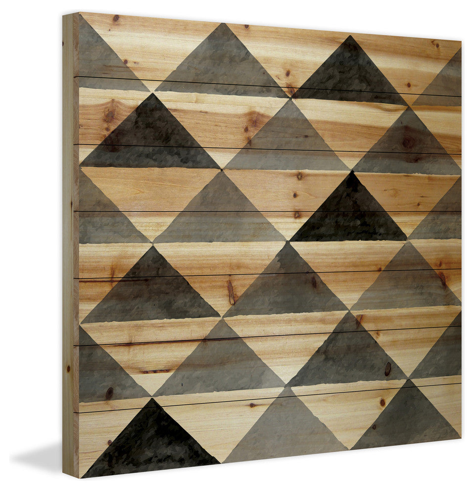 "Repetition" Painting Print on White Wood