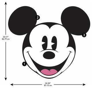 Classic Mickey Head Xl Peel And Stick Wall Decal