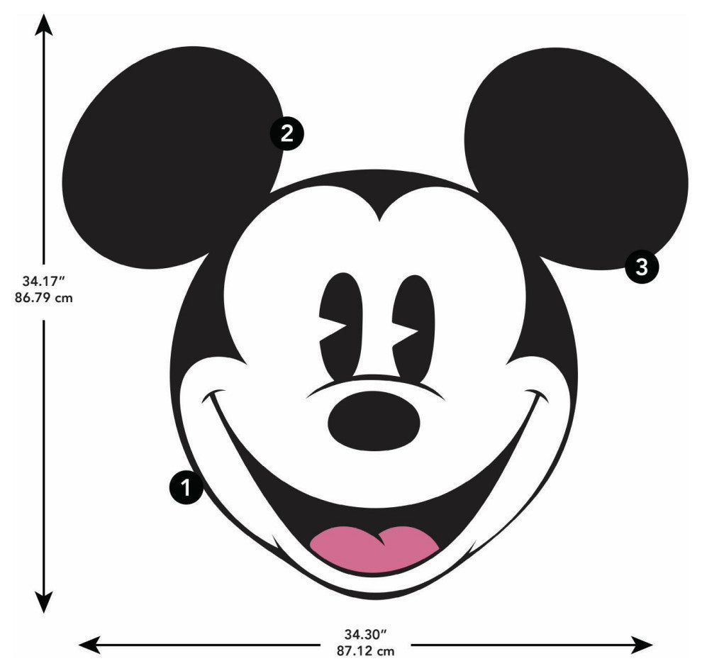 Classic Mickey Head Xl Peel And Stick Wall Decal