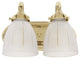 Two Light Traditional Cast Brass Bath Sconce, Polished Chrome