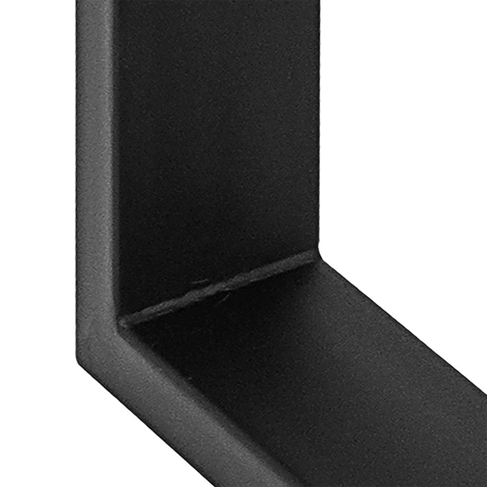 Vevor Set of 2 Steel Table Legs Black Square Table Legs, 28" H X 27" W