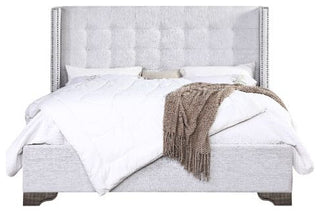 Abbot Wingback Platform Bed, White, California King