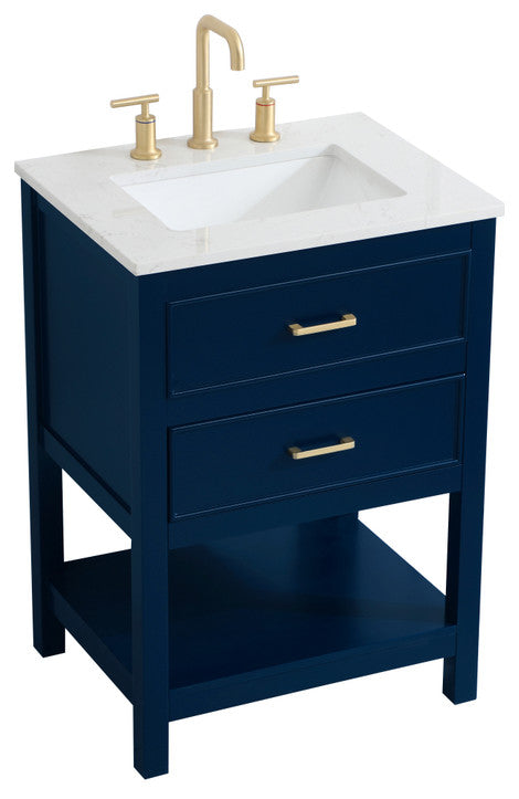 Home Living 24" Single Bathroom Vanity, Blue