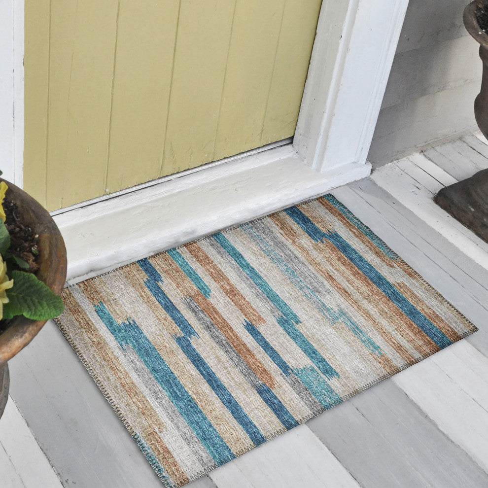 Indoor/Outdoor Sedona SN8 Riviera Machine Washable 1'8" x 2'6" Rug