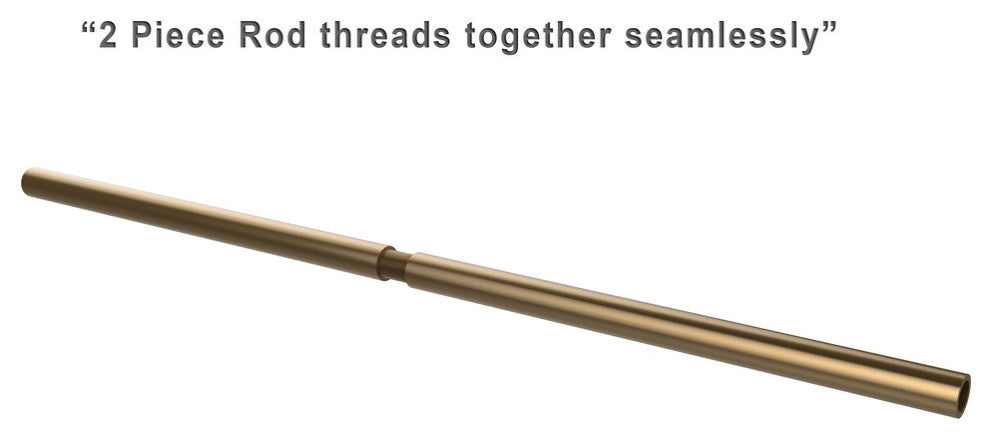 60" Shower Curtain Rod, Brushed Bronze