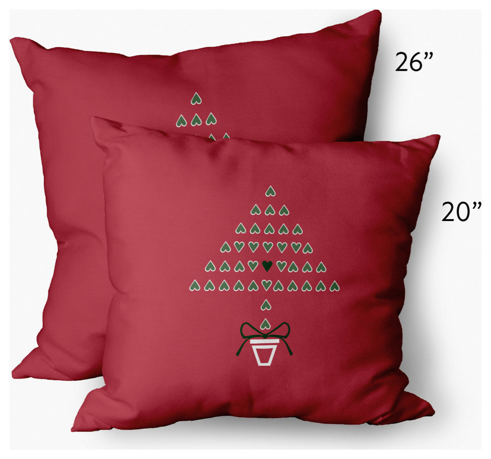 Hearty Holidays Decorative Throw Pillow, Muted Red, 14"x20"