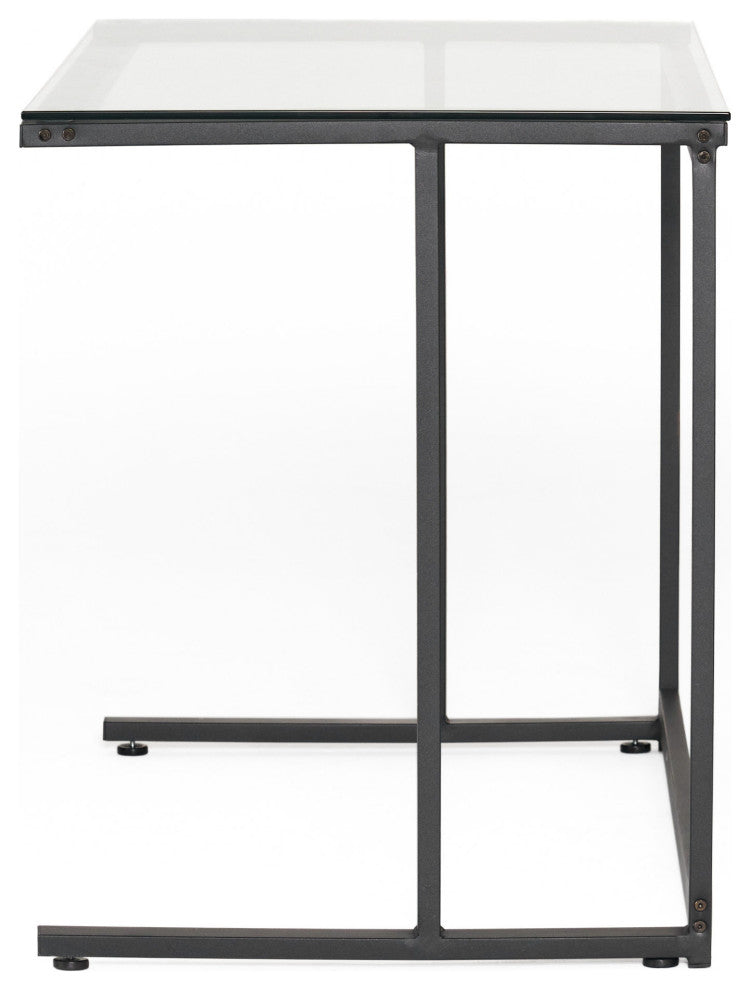 GDF Studio Mumford Glass Computer Desk