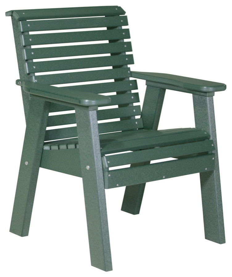 Poly Plain Bench, Green, 2 Foot