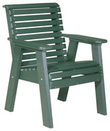 Poly Plain Bench, Green, 2 Foot